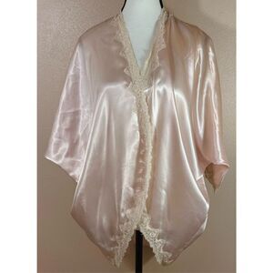Vintage Victoria's Secret Gold Label Lace Trim Cami Robe/Kimono Women's One Size